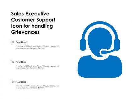 Sales executive customer support icon for handling grievances