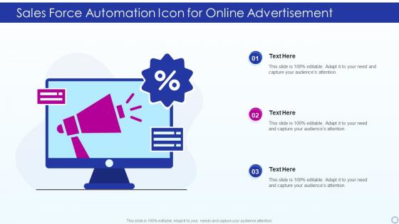 Sales Force Automation Icon For Online Advertisement