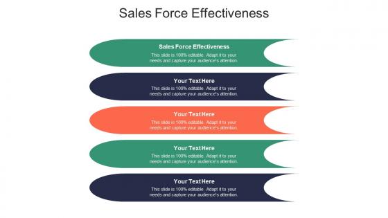 Sales force effectiveness ppt powerpoint presentation show influencers cpb