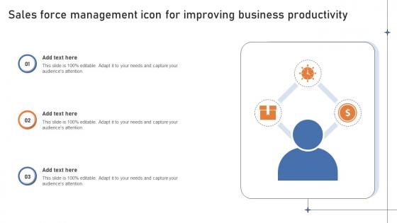 Sales Force Management Icon For Improving Business Productivity