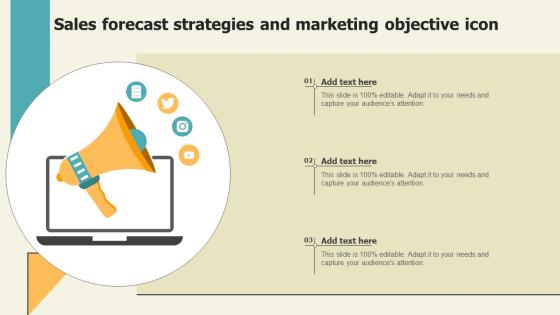 Sales Forecast Strategies And Marketing Objective Icon