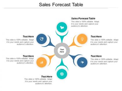 Sales forecast table ppt powerpoint presentation icon example topics cpb