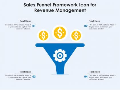 Sales funnel framework icon for revenue management