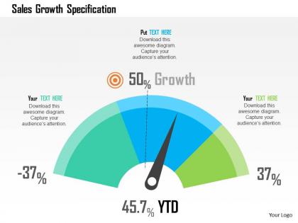 Sales growth specification flat powerpoint design