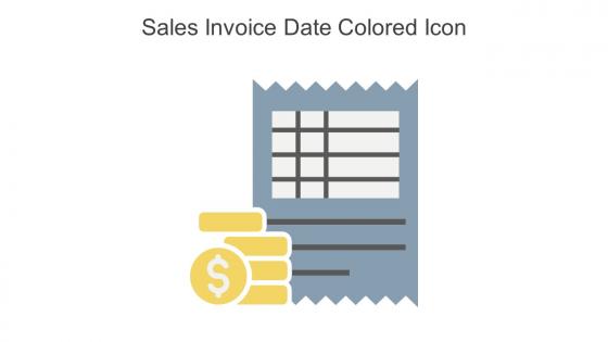 Sales Invoice Date Colored Icon in powerpoint pptx png and editable eps format