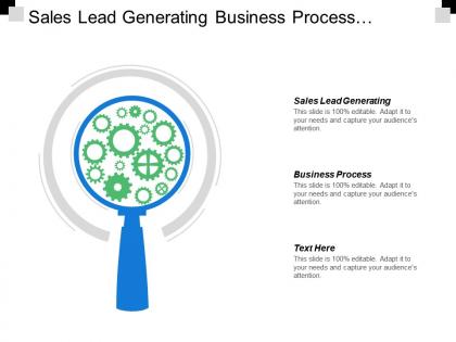 Sales lead generating business process market segment strategy