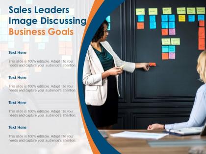 Sales leaders image discussing business goals