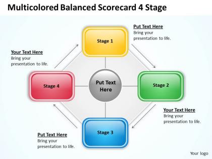 Sales management consultant scorecard 4 stage powerpoint templates ppt backgrounds for slides 0618