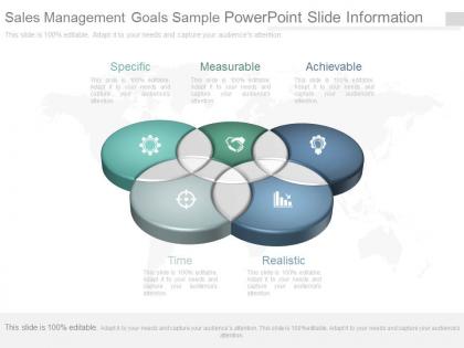 Sales management goals sample powerpoint slide information