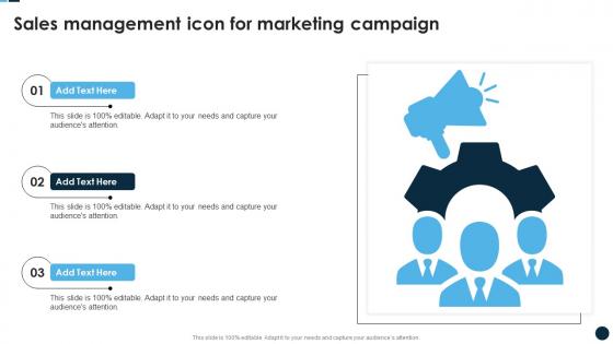 Sales Management Icon For Marketing Campaign