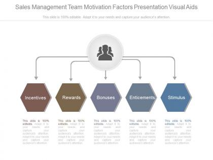 Sales management team motivation factors presentation visual aids