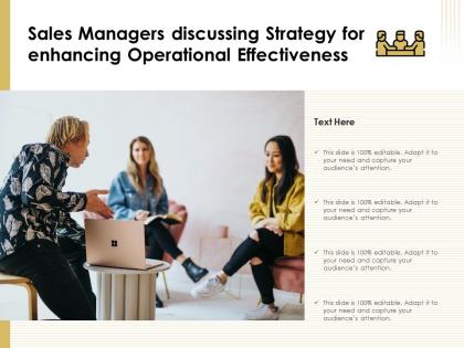Sales managers discussing strategy for enhancing operational effectiveness