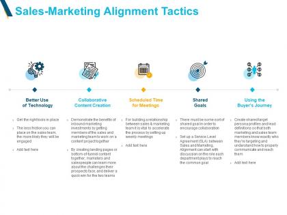 Sales marketing alignment tactics technology powerpoint slides