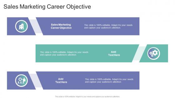 Sales Marketing Career Objective In Powerpoint And Google Slides Cpb
