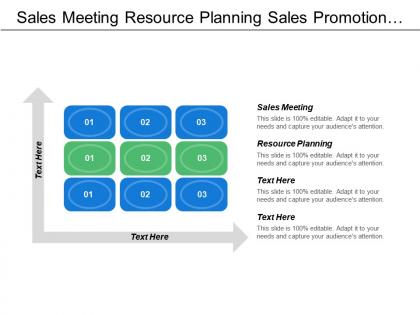 Sales meeting resource planning sales promotion marketing plan