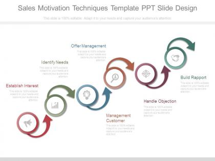 Sales motivation techniques template ppt slide design