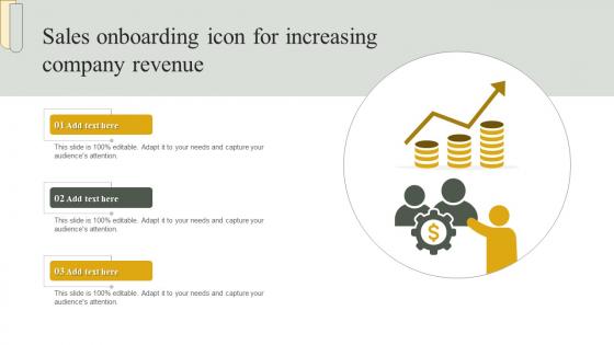 Sales Onboarding Icon For Increasing Company Revenue