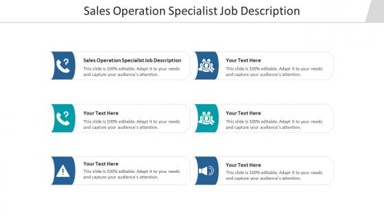 Sales operation specialist job description ppt powerpoint presentation guidelines cpb