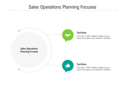 Sales operations planning focuses ppt powerpoint presentation styles introduction cpb