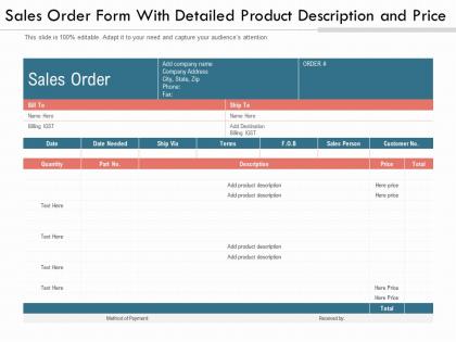 Product Order Details PowerPoint Presentation and Slides PPT ...