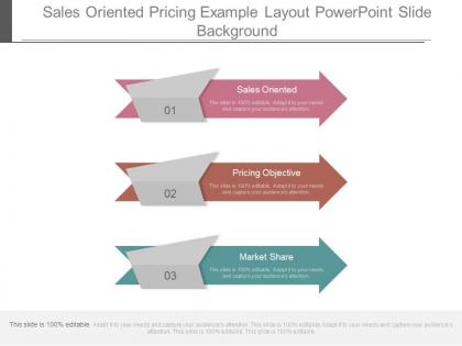 Sales oriented pricing example layout powerpoint slide background