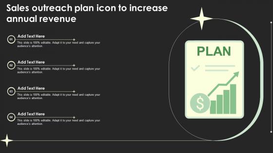 Sales Outreach Plan Icon To Increase Annual Revenue