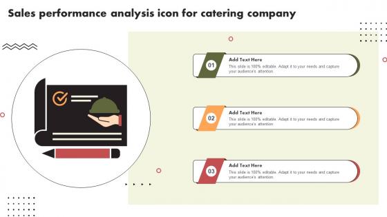 Sales Performance Analysis Icon For Catering Company