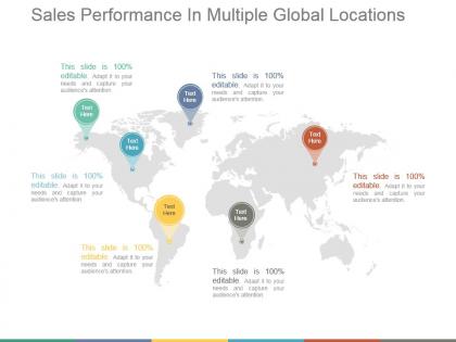 Sales performance in multiple global locations ppt sample