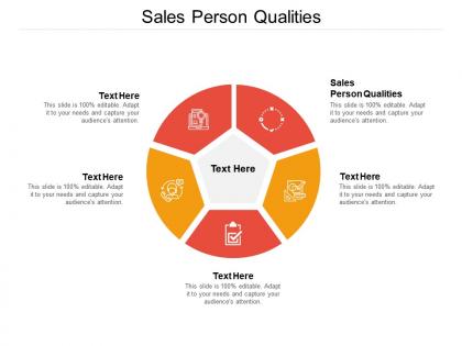 Sales person qualities ppt powerpoint presentation model cpb