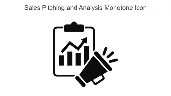 Sales Pitching And Analysis Monotone Icon In Powerpoint Pptx Png And Editable Eps Format