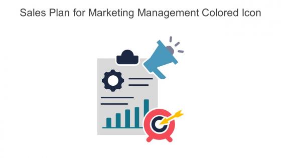 Sales Plan For Marketing Management Colored Icon In Powerpoint Pptx Png And Editable Eps Format