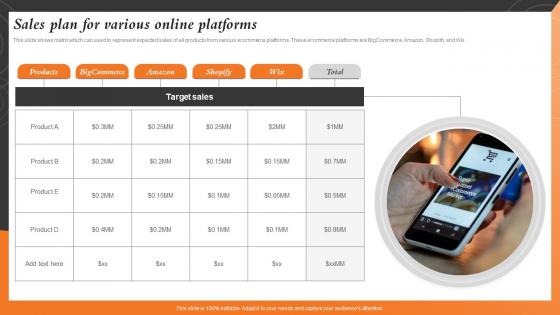 Sales Plan For Various Online Platforms Sales And Marketing Alignment For Business Strategy SS V
