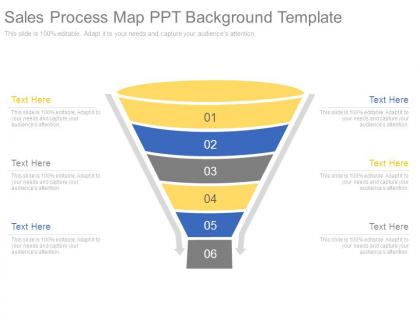 Sales process map ppt background template