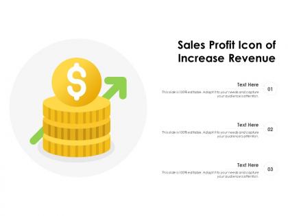 Sales profit icon of increase revenue