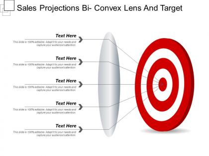 Sales projections bi convex lens and target