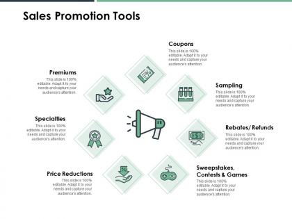 Sales promotion tools price reductions ppt powerpoint presentation file templates