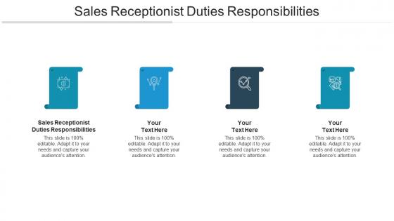 Sales receptionist duties responsibilities ppt powerpoint presentation layout cpb