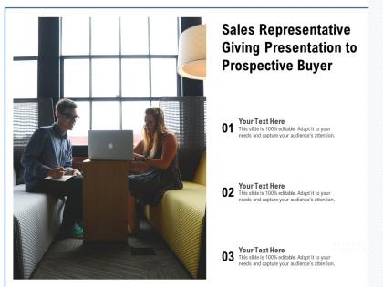 Sales representative giving presentation to prospective buyer