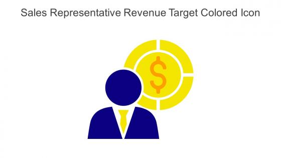 Sales Representative Revenue Target Colored Icon In Powerpoint Pptx Png And Editable Eps Format