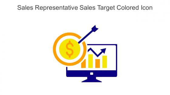 Sales Representative Sales Target Colored Icon In Powerpoint Pptx Png And Editable Eps Format
