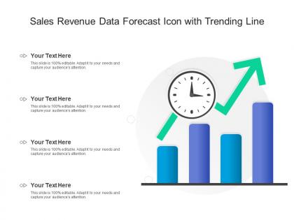 Sales revenue data forecast icon with trending line