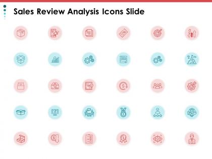 Sales review analysis icons slide process a94 ppt powerpoint presentation file guide