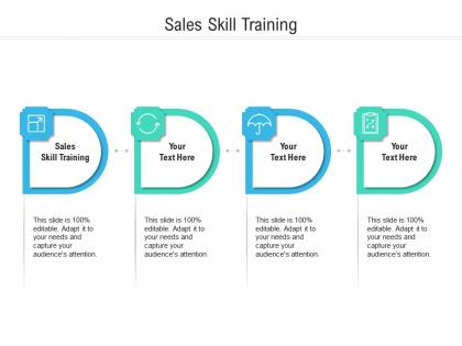 Sales skill training ppt powerpoint presentation icon deck cpb