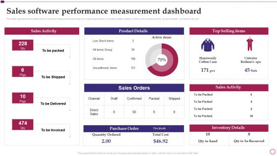 Sales Software Performance Measurement Dashboard Software Implementation Project Plan