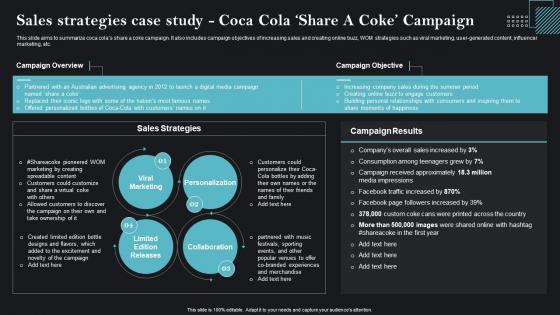Sales Strategies Case Study Coca Cola Sales Strategies To Achieve Business MKT SS