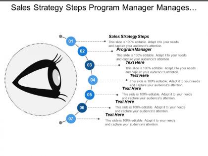 Sales strategy steps program manager manages customer contact plan