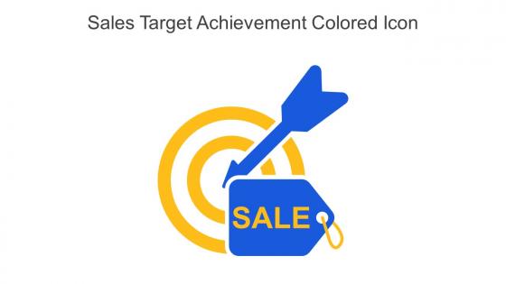 Sales Target Achievement Colored Icon In Powerpoint Pptx Png And Editable Eps Format