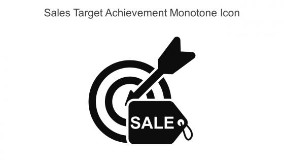 Sales Target Achievement Monotone Icon In Powerpoint Pptx Png And Editable Eps Format