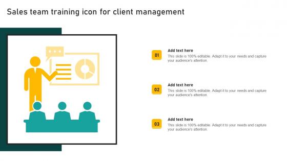 Sales Team Training Icon For Client Management