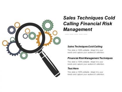 Sales techniques cold calling financial risk management techniques cpb